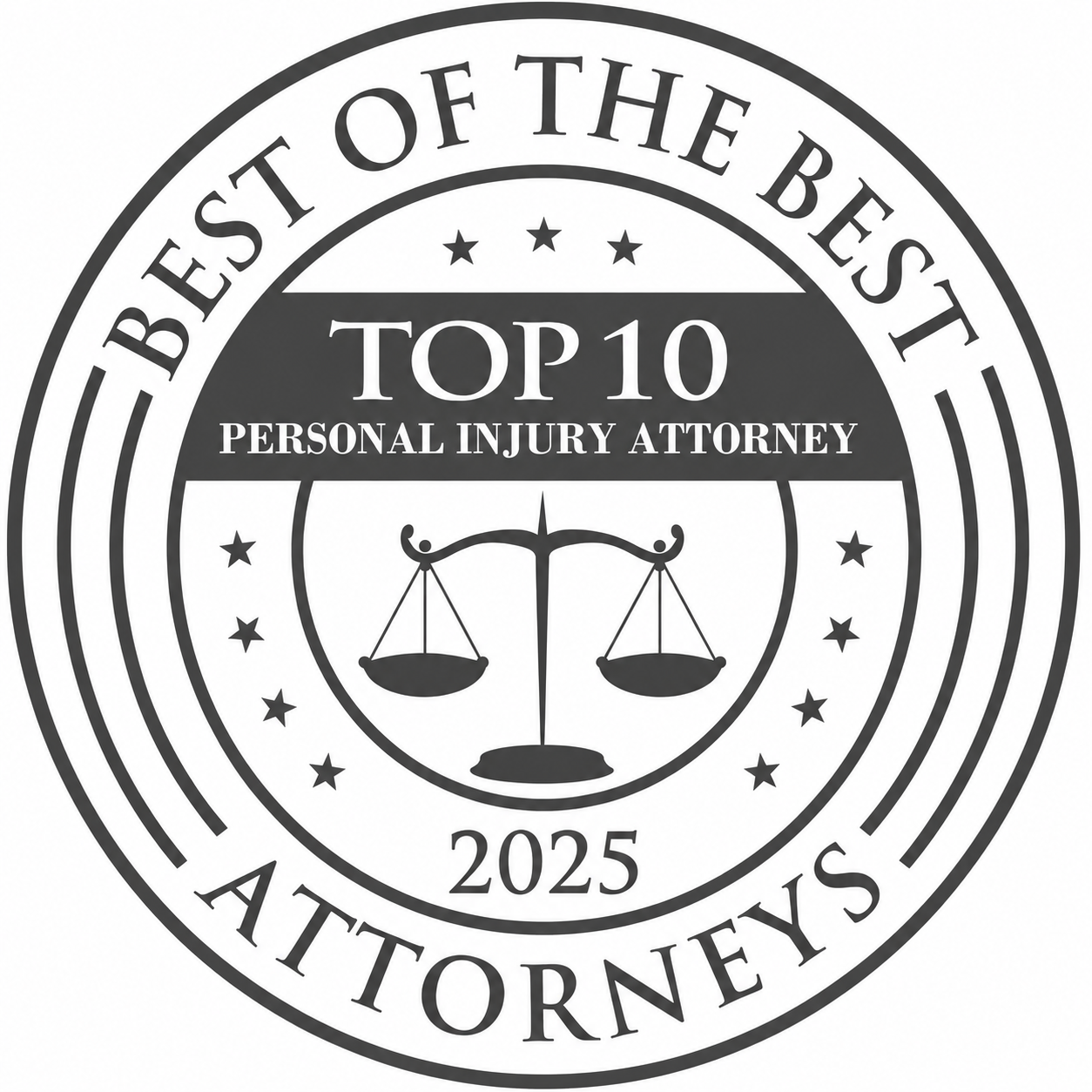 Best of the Best — Top 10 Personal Injury Attorney 2025