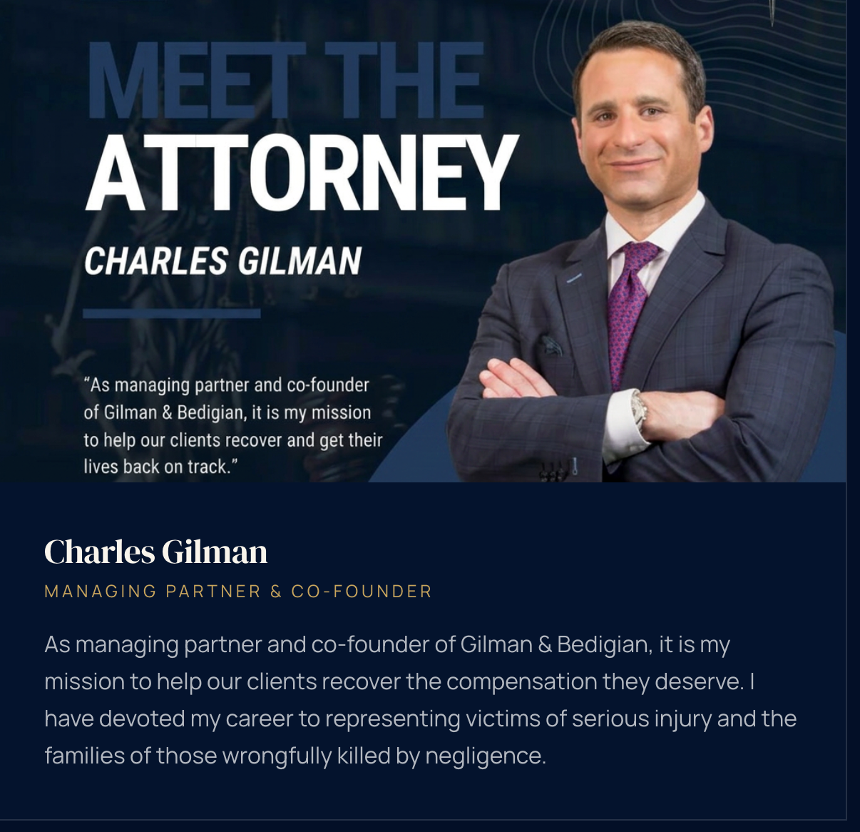 Charles Gilman, partner at Gilman & Bedigian